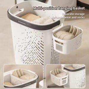 Large Ventilated Laundry Hamper Plastic Dirty Clothes Basket - Image 4