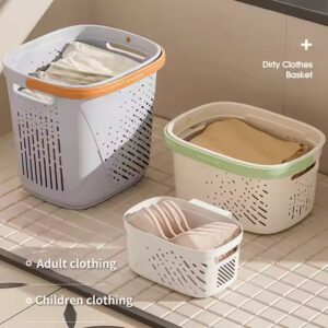 Large Ventilated Laundry Hamper Plastic Dirty Clothes Basket - Image 7