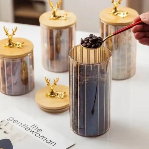 Gold deer Glass Storage Jar - Image 5