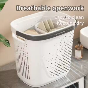 Large Ventilated Laundry Hamper Plastic Dirty Clothes Basket - Image 6