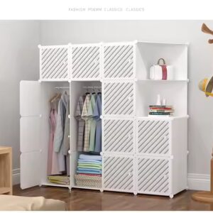 Bedroom Portable Storage Plastic Cloth Cabinet - Image 3