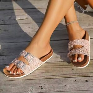 New round toe sandals with hollowed out rhinestone - Image 3