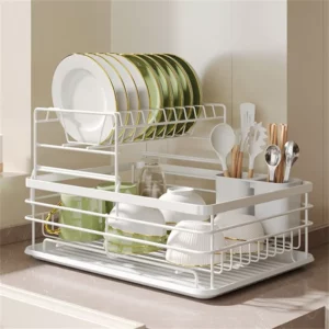 Kitchen Shelf Cutlery Sundries Storage Drainage Rack - Image 6