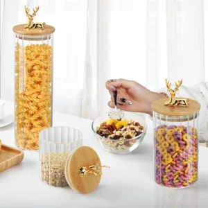Gold deer Glass Storage Jar - Image 3