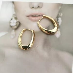 Small Circle Hoop Earrings Simple 14k - Image 3