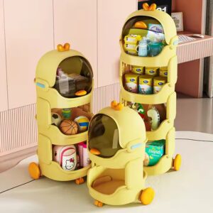 Household Cartoon Snack Cart Storage Shelves Living Room Bedroom Multi-layer Debris Storage Rack - Image 5