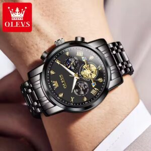 OLEVS 2856 Custom Logo Waterproof Quartz Watch Chronograph Luminous Multifunction Men Watches Fashion Wristwatch For Man - Image 7