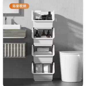 Plastic Floor Type Kitchen Storage Drawer Vegetable And Fruit Storage Rack Multi-functional Toy Shelf - Image 4