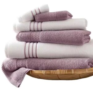 Quick Dry Stripe 100% Cotton Bath Towel Set For Hotel - Image 5