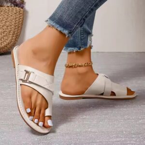 2024 summer new fashion large size women's flat sandals casual simple comfortable non-slip slippers women shoes wholesale - Image 4