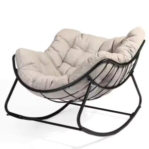 Modern Designer Patio Furniture Leisure Scandinavian Rocking Chair Camp Modern Round Rocking Chair Lazy Chair - Image 3