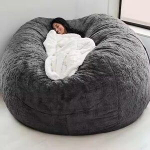 Extra Large Bean Bag Cover 7Ft Foam Filled Living Room Sofa Faux Fur Giant Sofa Bed Bean Bag Chair - Image 3