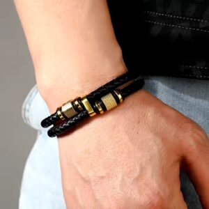 Wholesale hot selling Men's Jewelry leather bracelet woven bracelet Men's bracelet gift Pulsera para hombres - Image 7
