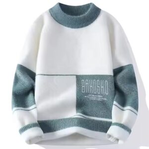 Autumn and Winter Sweater Jumpers Mens Crew Neck Knitted Pullover Soft Warm Custom Sweater Tops for Male - Image 7