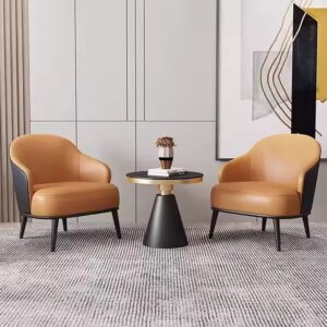 Modern White PU Leather Dining Chair Elegant Dinner Chair with Synthetic Leather Fabric Metal for Home & Office Velvet - Image 5