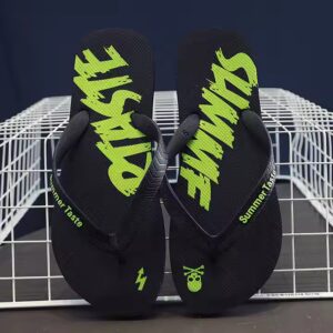 Wholesale Factory Price Beach Men's Slippers Outsole Red Colour Customize Rubber Slide Flip Flops - Image 6