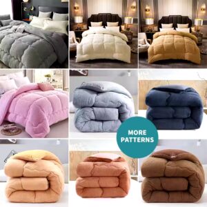 High Quality Winter Thickened Quilt Core Home Bed Warm Quilted Lamb Fleece Comforter - Image 6