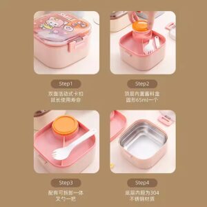 Stainless Steel Square Lunch Box For Children And Fruit Box For Students - Image 5