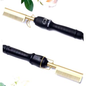 2-in-1 LED display straight hair comb dry and wet copper comb portable electric hot air comb - Image 6