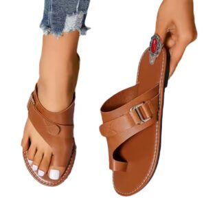 2024 summer new fashion large size women's flat sandals casual simple comfortable non-slip slippers women shoes wholesale - Image 7