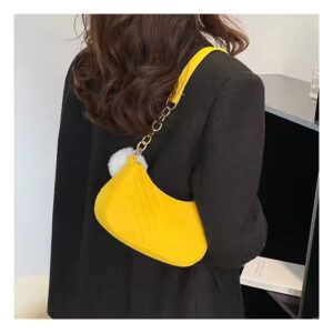Stylish Wool Ball Women S Bag Retro Crossbody Bag For Fashionforward Ladies - Image 2