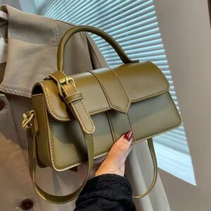 omen's Daily Crossbody Handbag Small Square Bag Designer Handbags Cross Shoulder Women Leather Hand Bag - Image 1