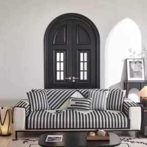 Black vine print non-slip Sofa Cover cloth Sofa pillowcase - Image 4