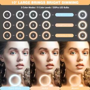 Ring light with tripod stand ringlight photographic lighting 10 inch beauty lamp selfie led ring light - Image 4