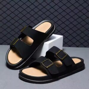 2024 New Design Summer Casual Slide Sandals Comfortable Slip on Slippers Fashion Luxury Leather Flat Sandals for Men - Image 7