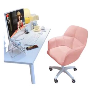 Vanity Chair with Back Upholstered Makeup Adjustable Swivel Chair Velvet Home Office Desk Study Computer Chair - Image 6