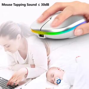 Wireless Mouse BT RGB Rechargeable Mouse Wireless Computer LED Backlit Ergonomic Mouse for Laptop PC - Image 4