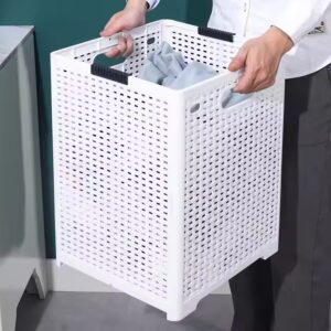 Collapsible Plastic Laundry Basket Folding Laundry Basket For Dirty Clothes - Image 6