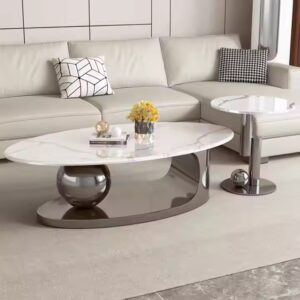 Retro metal simple round nordic portable luxury modern coffee tables - Image 5