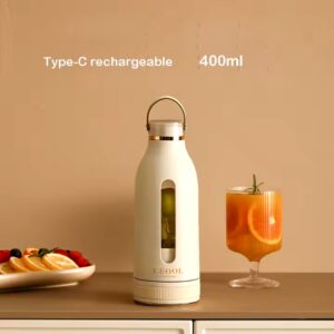 Portable Mini Blender Rechargeable Mixer Fresh Fruit Juicer Multifunction Electric Blender Cup 400ml Shakes Smoothie Maker - Image 3