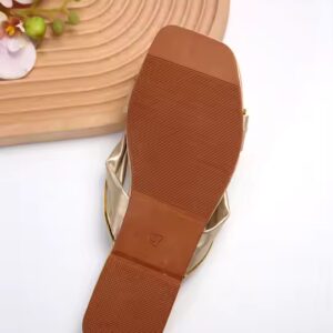 Fashion Ladies Flat Shoes Summer Rhinestone Crystal Slide Sandals For Women Slipper slides - Image 6