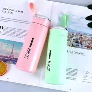 Wholesale New portable rope children's drinking utensils outdoor leakproof 350ml Double Wall Glass Cup Water Bottle - Image 7