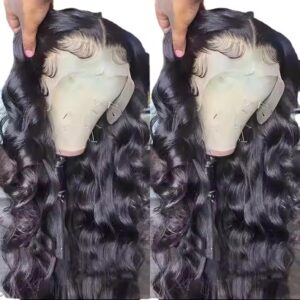 13x4Lace Frontal Wigs Human Hair High Temperature Fibre Hair Wig - Image 5