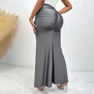 Mermaid Skirts jupes pour femmes Elegant High Waist Bodycon Ankle Women's Long Knit Skirt - Image 4