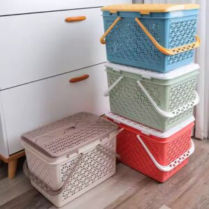 Multi-functional Large Capacity Toy Plastic Storage Basket Clothes Basket Camping Container - Image 5