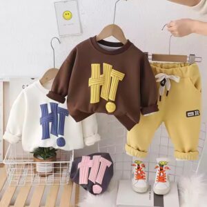 Children's Guard Spring and Autumn 2024 New Fashionable Children's Autumn Bottom Shirt with Big Children's Round Neck Pullover - Image 5
