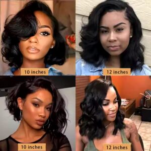 curly body wave black women 40 inch brazilian glueless full swiss bob wigs braided 13x6 hd wigs human hair lace front - Image 5