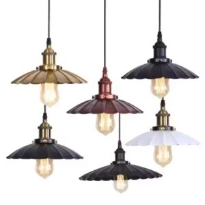 Chandelier Industrial retro style metal black chandelier E27 decorative hanging light - Image 4