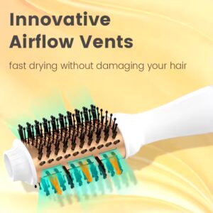 1200W Blow Hair Dryer Brush One Step Hair Electric Styling Hot Air Brush Styler - Image 5