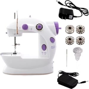 Adult Electric Crafting Speed Crafting Mending Machine Electric Overlock Sewing Silks Wool Leather Mini Portable Sewing Machine - Image 4