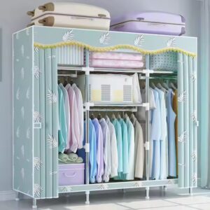 Simple Cloth Closet with Zipper Steel Pipe Thickened Reinforcement Assembly Thickened Dormitory Wardrobe - Image 10