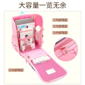 students' schoolbag children's baby backpack boys girls bookbags with pencil case and pendants british-style backpack - Image 6