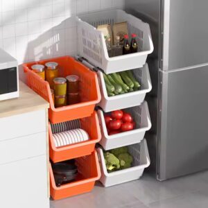Plastic Floor Type Kitchen Storage Drawer Vegetable And Fruit Storage Rack Multi-functional Toy Shelf - Image 3
