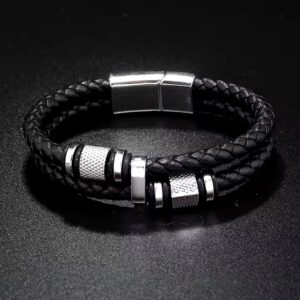 Wholesale hot selling Men's Jewelry leather bracelet woven bracelet Men's bracelet gift Pulsera para hombres - Image 4