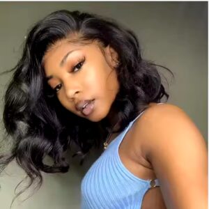 curly body wave black women 40 inch brazilian glueless full swiss bob wigs braided 13x6 hd wigs human hair lace front - Image 3
