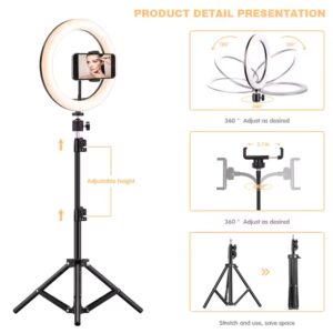 Ring light with tripod stand ringlight photographic lighting 10 inch beauty lamp selfie led ring light - Image 6